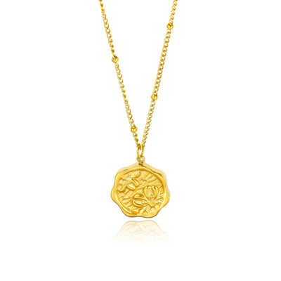 GOLD COIN PENDANT NECKLACE
