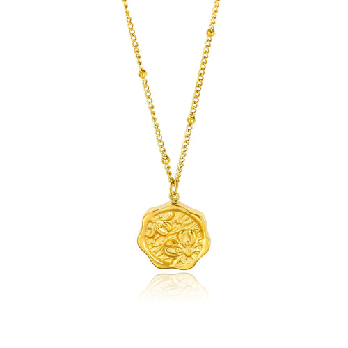 GOLD COIN PENDANT NECKLACE