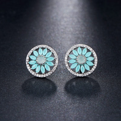 CRYSTAL FLOWER EARRINGS