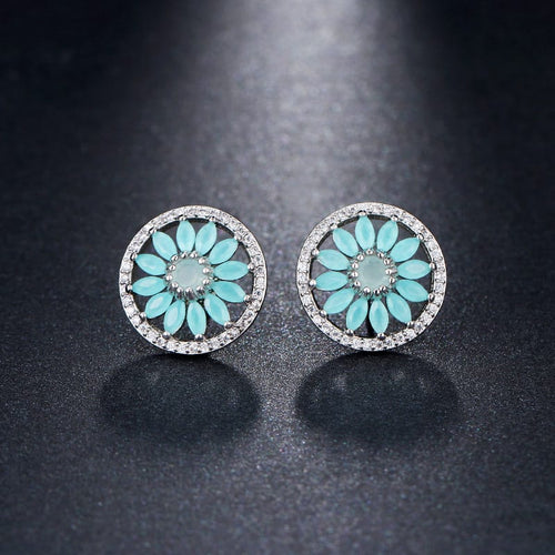 CRYSTAL FLOWER EARRINGS