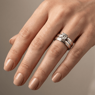 SILVER GOLD STRIPE DIAMOND RING VIP