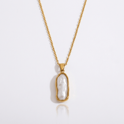 GOLD OPAL PENDANT NECKLACE