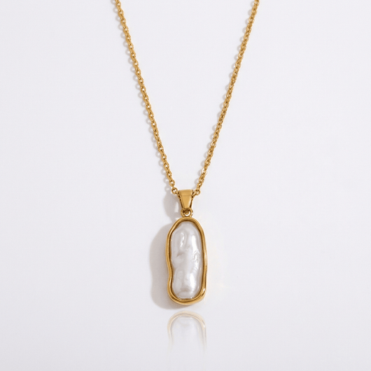 GOLD OPAL PENDANT NECKLACE