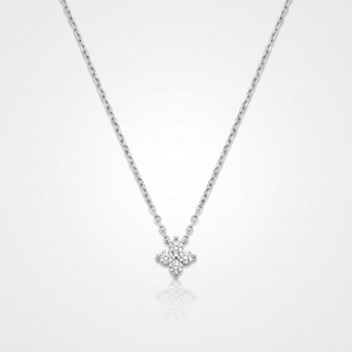 FLOWER ZIRCONIA PENDANT NECKLACE VIP