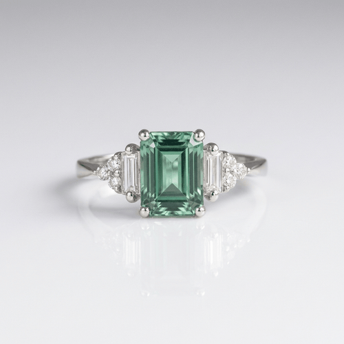 SILVER DIAMOND TRIO RING