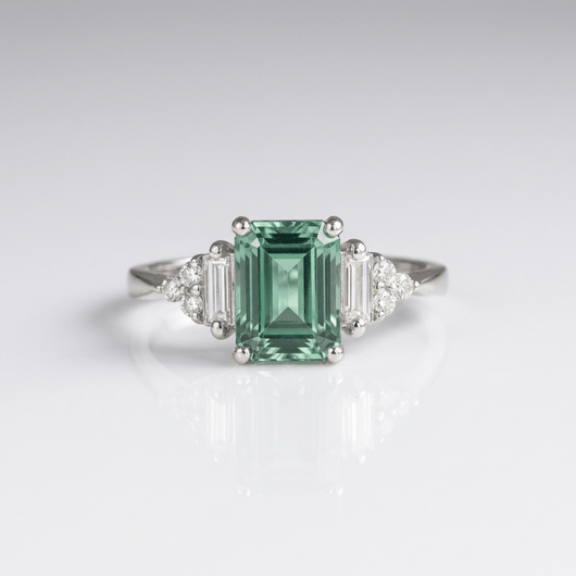 SILVER DIAMOND TRIO RING
