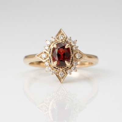GOLD RUBY DIAMOND VINTAGE RING