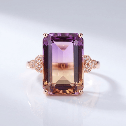 ROSE GOLD AMETRINE RING