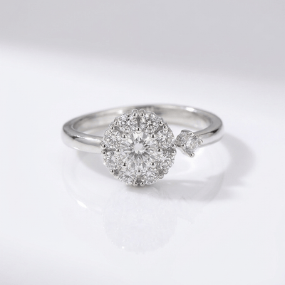 DIAMOND CLUSTER RING - (ADJUSTABLE)