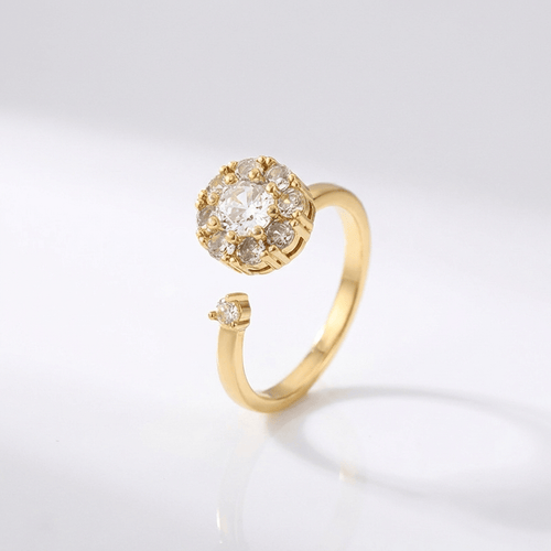 DIAMOND CLUSTER RING - (ADJUSTABLE)