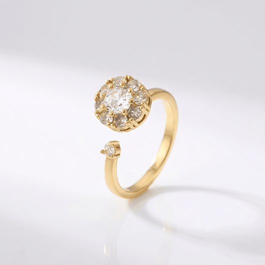 DIAMOND CLUSTER RING - (ADJUSTABLE)