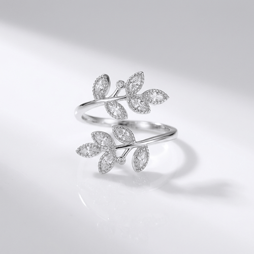 GOLD LEAF WRAP RING - (ADJUSTABLE)