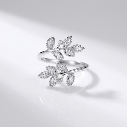 GOLD LEAF WRAP RING - (ADJUSTABLE)