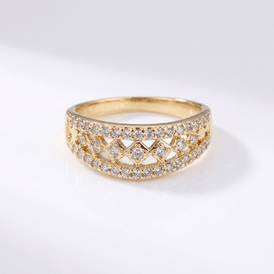GOLD PAVE BAND RING