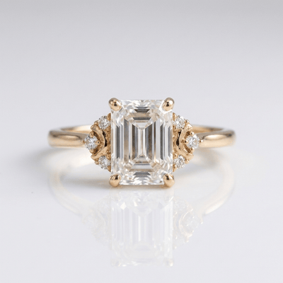 SILVER BAGUETTE DIAMOND RING