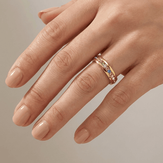 COLORFUL CRYSTAL ETERNITY BAND RING VIP