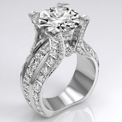 SILVER DIAMOND GLAMOUR RING