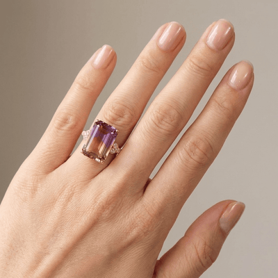 ROSE GOLD AMETRINE RING
