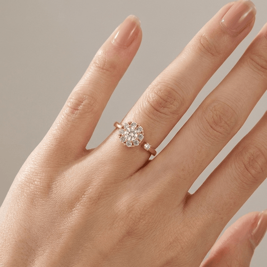 DIAMOND CLUSTER RING - (ADJUSTABLE)
