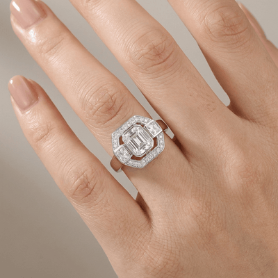 DIAMOND SQUARE VINTAGE RING