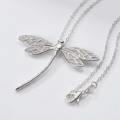 DRAGONFLY VINTAGE SILVER NECKLACE