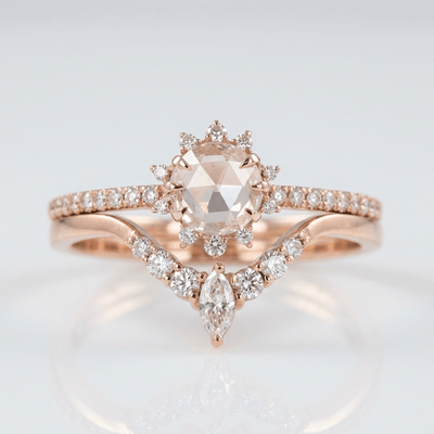 ROSE GOLD ZIRCONIA HALO RING
