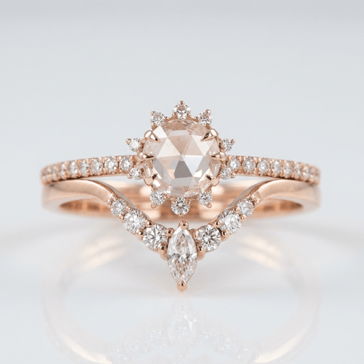 ROSE GOLD ZIRCONIA HALO RING