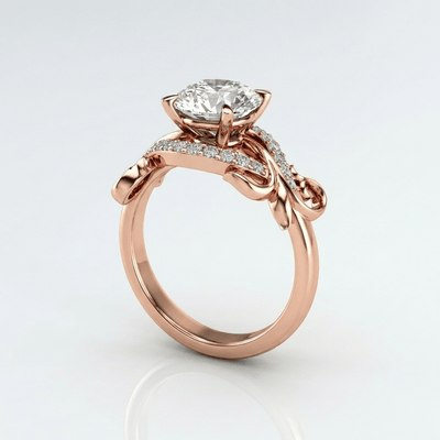 ROSE GOLD ZIRCONIA GRACEFUL VINE RING