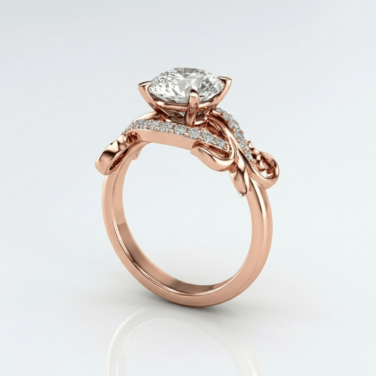 ROSE GOLD ZIRCONIA GRACEFUL VINE RING
