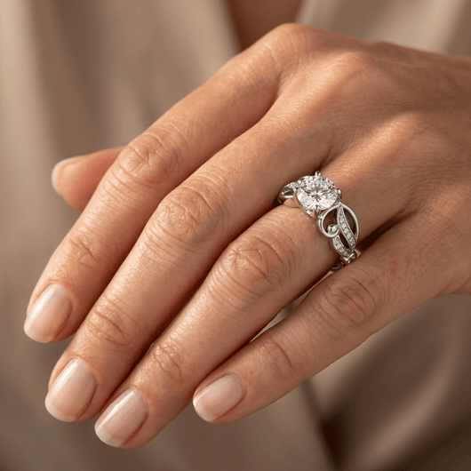 SILVER ZIRCONIA INFINITY LOVE RING