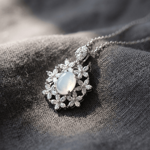 CELESTIAL ZIRCONIA MOONSTONE NECKLACE