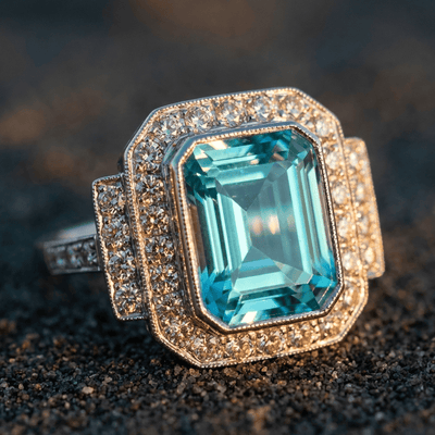 AQUA CRYSTAL RING