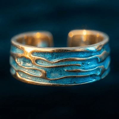 OCEAN LINES RING - (ADJUSTABLE)