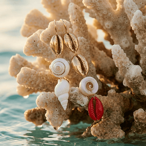SHELL DROP EARRINGS