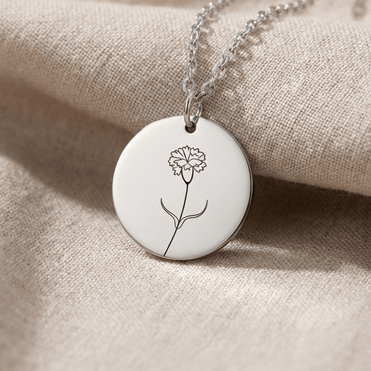 SILVER FLOWER ZIRCONIA NECKLACE