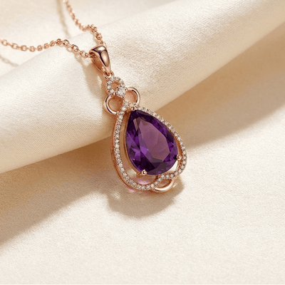 GOLD PURPLE FLORA NECKLACE