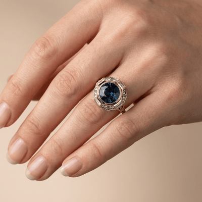 BLUE COMPASS RING