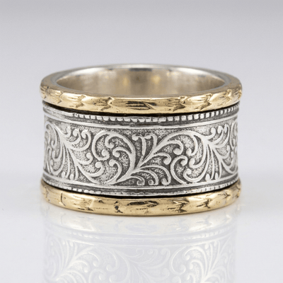 RETRO ORNATE BAND RING