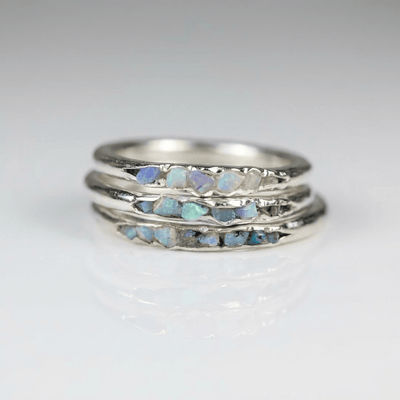 VINTAGE OPAL STACK RING