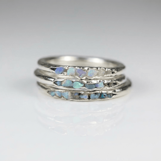 VINTAGE OPAL STACK RING