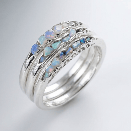 VINTAGE OPAL STACK RING