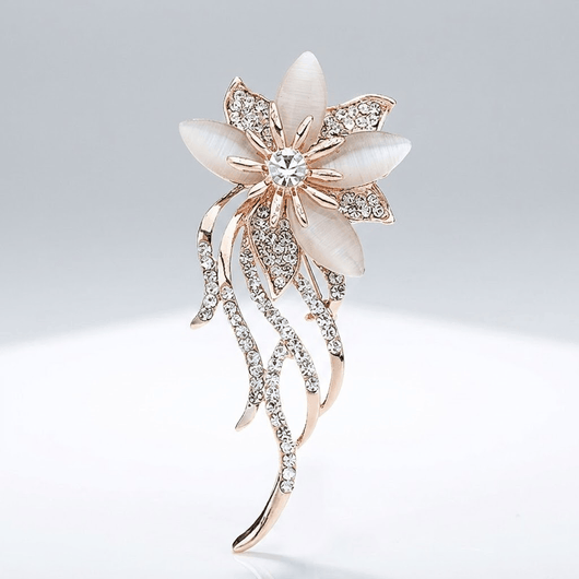 CRYSTAL BLOOM BROOCH