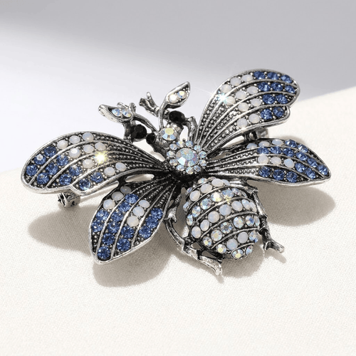 ROYAL BLUE BEE BROOCH