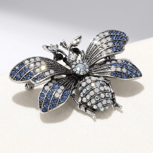 ROYAL BLUE BEE BROOCH