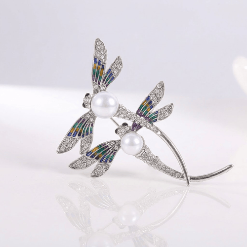 DRAGONFLY PEARL BROOCH