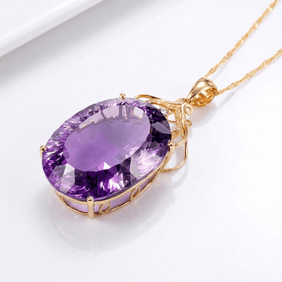 GOLD AMETHYST NECKLACE