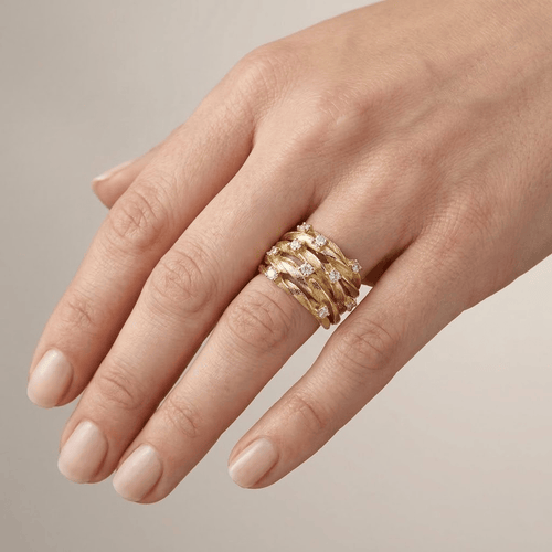 LEAF ZIRCONIA RING