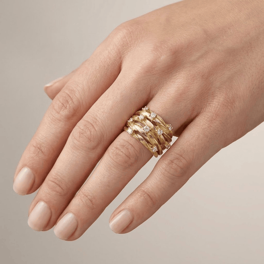 LEAF ZIRCONIA RING