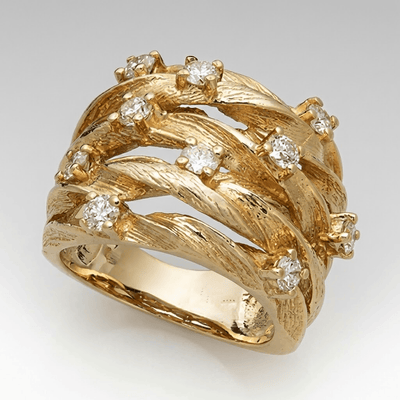 LEAF ZIRCONIA RING