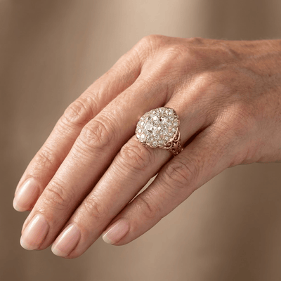 VINTAGE CLUSTER ZIRCONIA RING